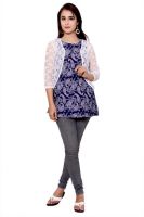GMI Casual Printed Women's Kurti(Blue)