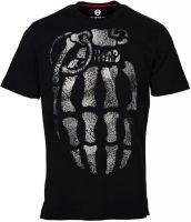 Huetrap Graphic Print Men's Round Neck Black T-Shirt
