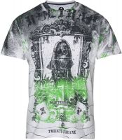 Huetrap Graphic Print Men's Round Neck White T-Shirt Huetrap Graphic Print Men's Round Neck White T-Shirt