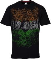 Huetrap Graphic Print Men's Round Neck Black T-Shirt