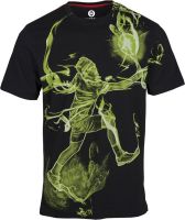 Huetrap Graphic Print Men's Round Neck Black T-Shirt