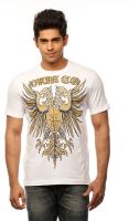 Huetrap Graphic Print Men's Round Neck White T-Shirt