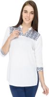 IDENTITI Casual Printed Women's Kurti(White)