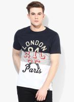 Incult Cut And Sew Print Paris Crew Neck T-Shirt
