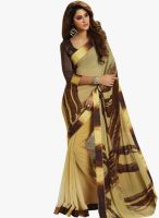 Inddus Beige Printed Saree