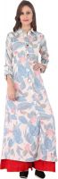 Ishya Casual Printed Women's Kurti(Beige) Ishya Casual Printed Women's Kurti(Beige)