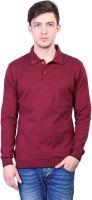 Kalt Solid Men's Polo Neck Maroon T-Shirt Kalt Solid Men's Polo Neck Maroon T-Shirt