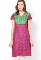 Karigari Pink Printed Kurtis