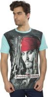 Kkoir Graphic Print Men's Round Neck Green T-Shirt