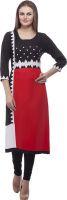 Kurtis By Menika Festive Embroidered Women's Kurti(Black, Red)