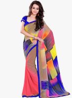 Lookslady Pink Printed Saree