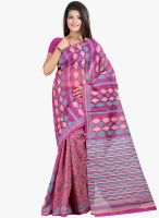 Lookslady Purple Printed Saree