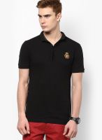 Monteil & Munero Black Solid Polo T-Shirts