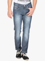 Mufti Grey Mid Rise Slim Fit Jeans