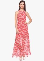 NINETEEN Red Colored Printed Maxi Dress