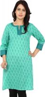 Nandhika Casual Printed Women's Kurti(Green)