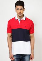 Nautica Red Solid Polo T-Shirts