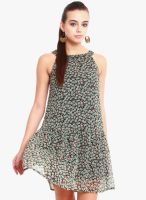 Nun Green Colored Printed Shift Dress