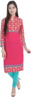 Palakh Casual Printed Women's Kurti(Pink)