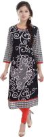 Palakh Casual Printed Women's Kurti(Black)