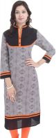 Palakhtreding Casual Printed Women's Kurti(Black)
