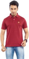 Passport Solid Men's Polo Neck Maroon T-Shirt Passport Solid Men's Polo Neck Maroon T-Shirt