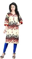 Patankarfab Casual Printed Women's Kurti(Beige, Black, Red) Patankarfab Casual Printed Women's Kurti(Beige, Black, Red)