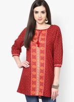 People Red Printed Kurtas