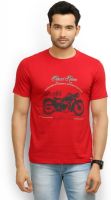 Police Printed Men's Round Neck Red T-Shirt