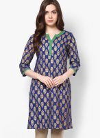 Rangmanch By Pantaloons Blue Cotton Kurta