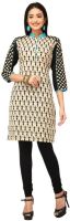 Rene Party Polka Print Women's Kurti(Beige)