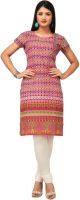 Rene Party Printed Women's Kurti(Pink)