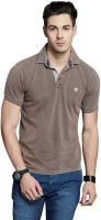 Route 66 Solid Men's Polo Neck Dark Green T-Shirt