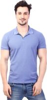 Rugby Solid Men's Polo Neck Purple T-Shirt