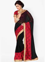 Saree Swarg Black Printed Saree