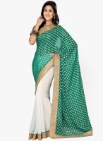 Saree Swarg Green Embroidered Saree