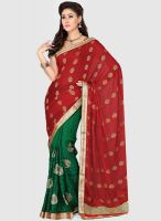 Saree Swarg Green Embroidered Saree