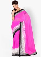 Saree Swarg Pink Embroidered Saree