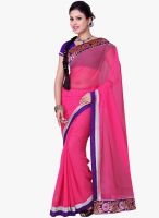 Saree Swarg Pink Embroidered Saree