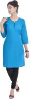 Shop Rajasthan Casual, Formal Solid Women's Kurti(Light Blue)