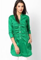 Sukuma Casual, Formal, Party, Festive Solid Women's Kurti(Green)