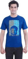 Tantra Graphic Print Men's Round Neck Blue T-Shirt