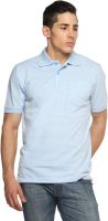 Tempt Striped Men's Polo Neck Light Blue T-Shirt