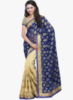 Triveni Sarees Beige Embroidered Saree