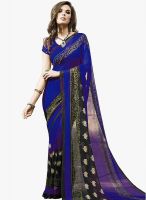 Vaamsi Blue Printed Saree