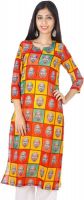 Vedic Casual Printed Women's Kurti(Red)