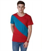 Yepme Solid Men's Round Neck Red, Blue T-Shirt