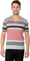 Zeco Woven Men's Polo Neck Grey T-Shirt