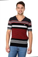 Zeco Woven Men's Polo Neck Black T-Shirt