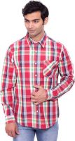 Aady Jones Men's Checkered Casual Red Shirt